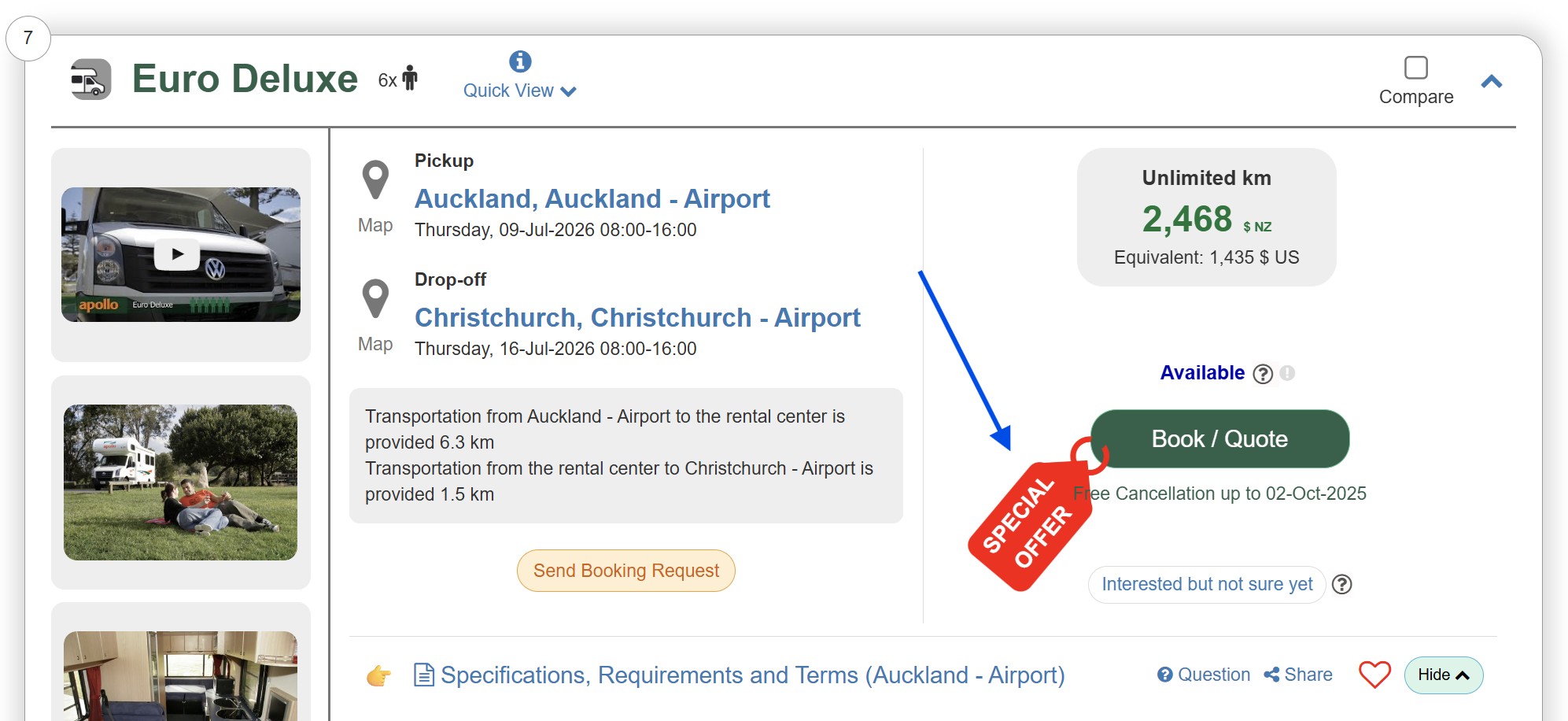 free one way RV rental in New Zealand no drop charge